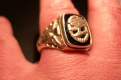 Anello Legione Condor, argento placcato oro
